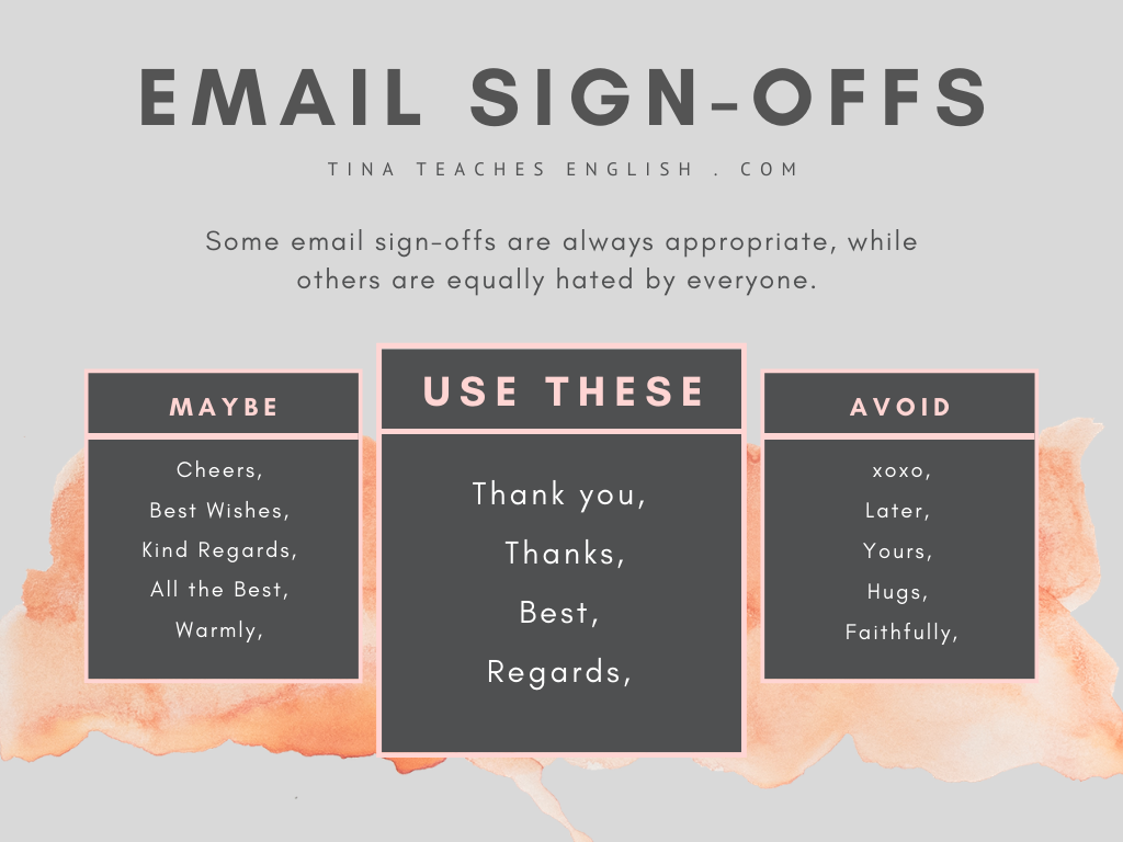 how to sign off professional emails